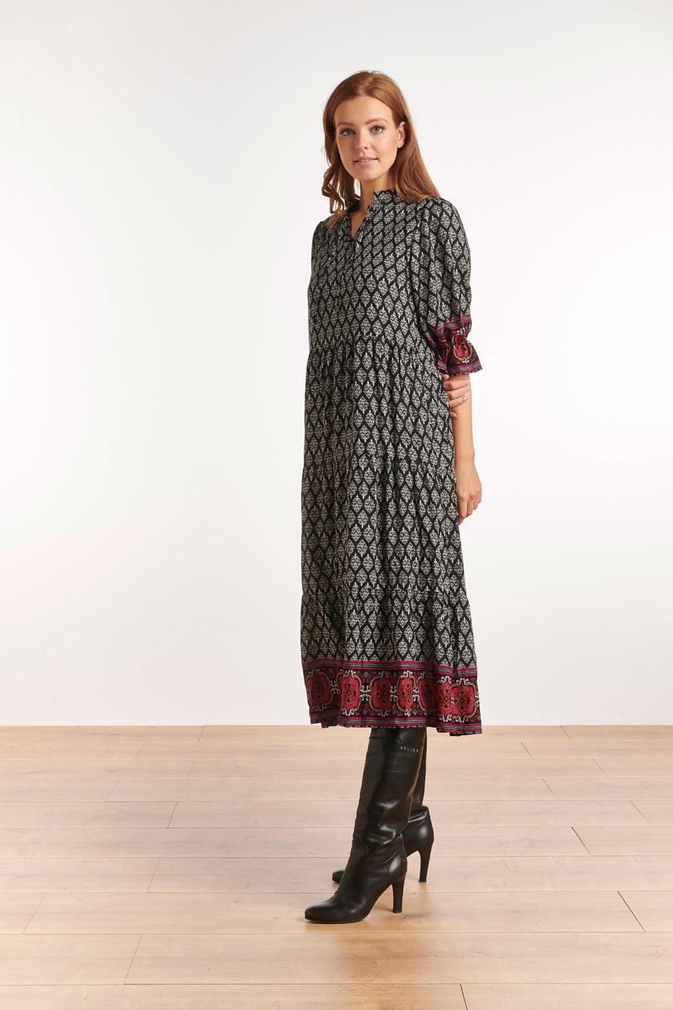 22500 Maxi Jurk Rayon Ornamentprint