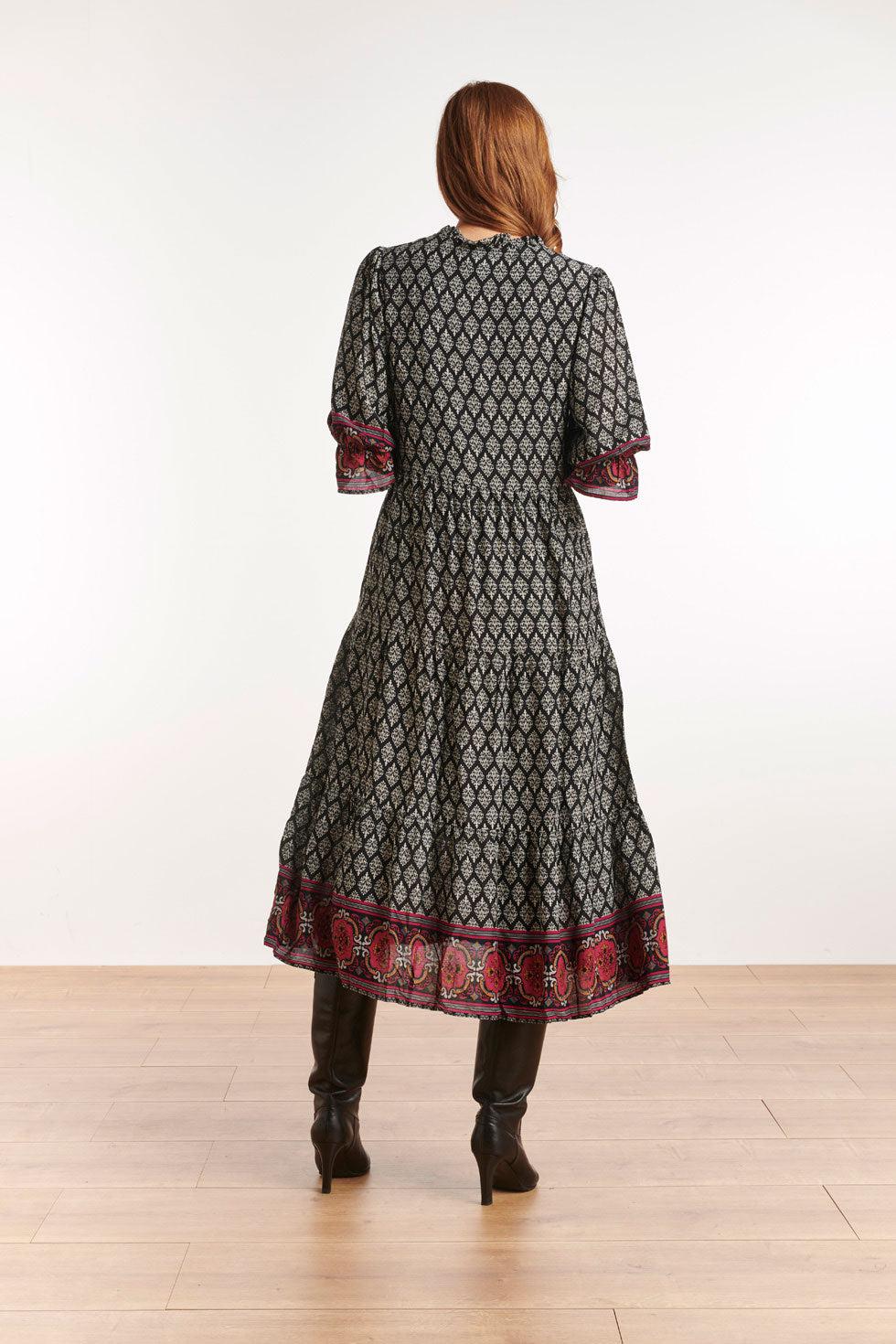 22500 Maxi Jurk Rayon Ornamentprint