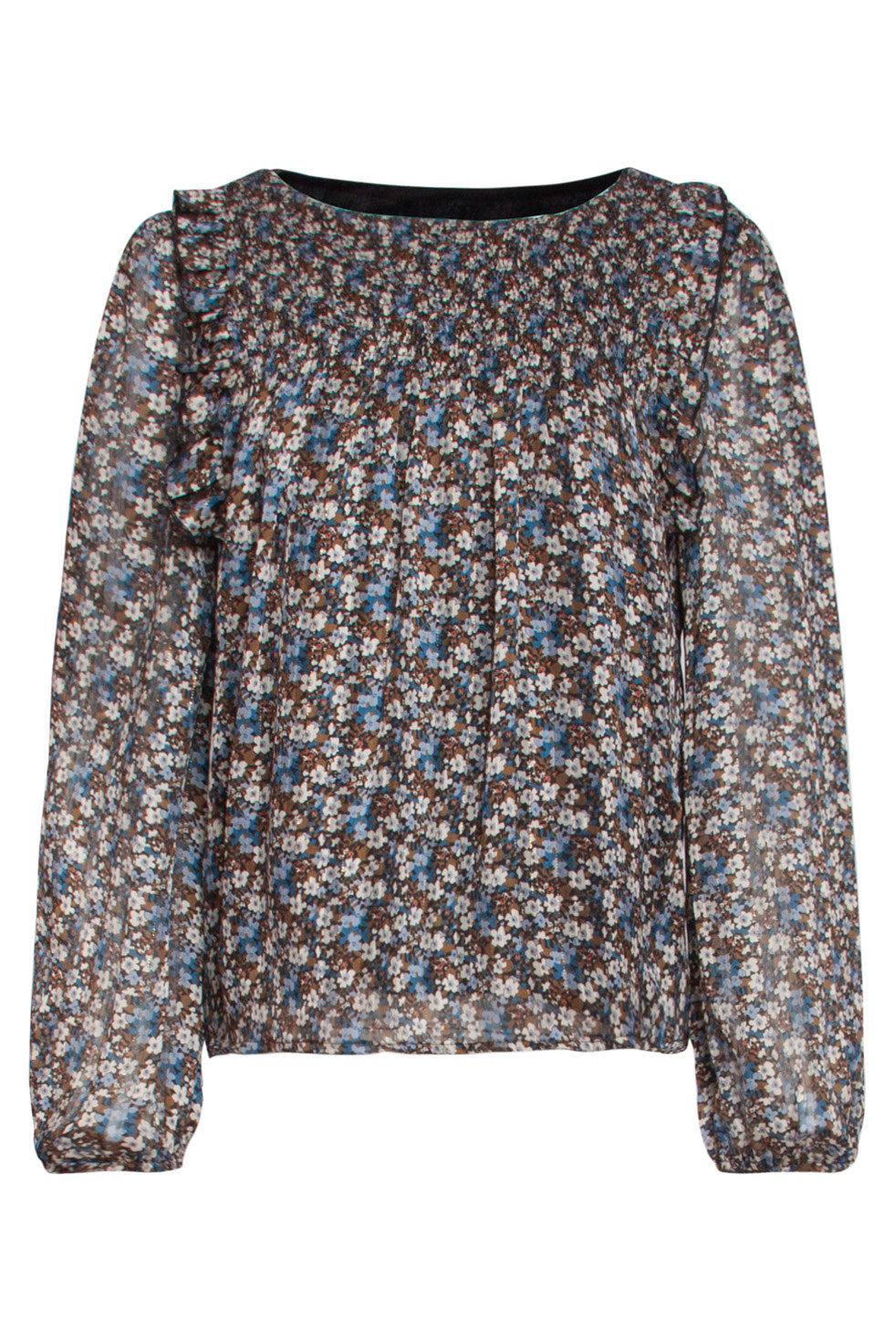 22507 Top Gesmokt Bloemenprint