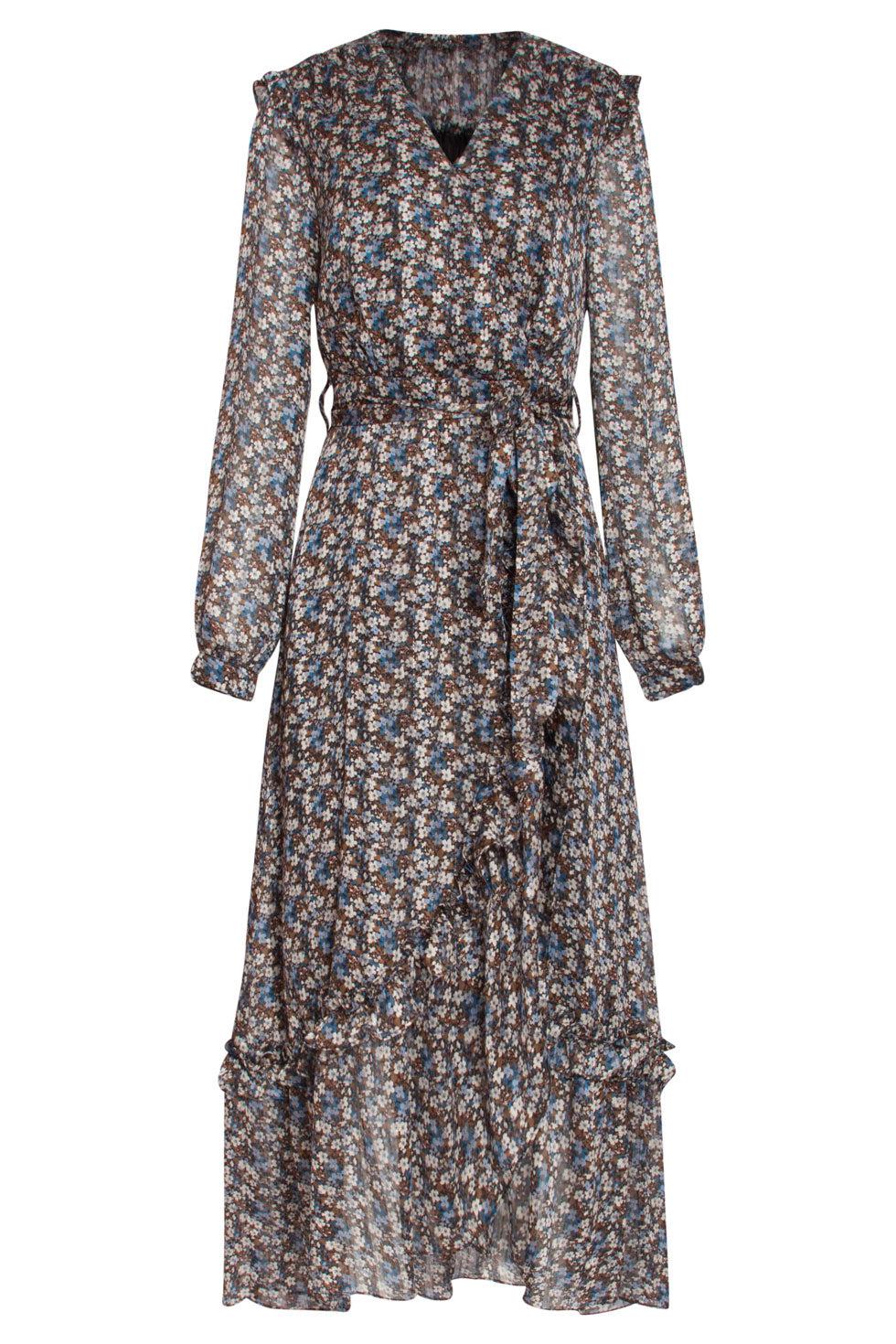 22508 Maxi Jurk Ruffle Bloemenprint
