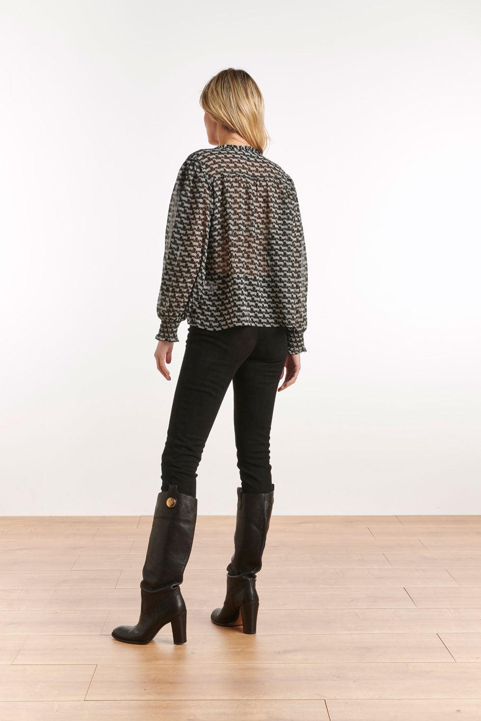 22523 Chiffon Top Zebraprint