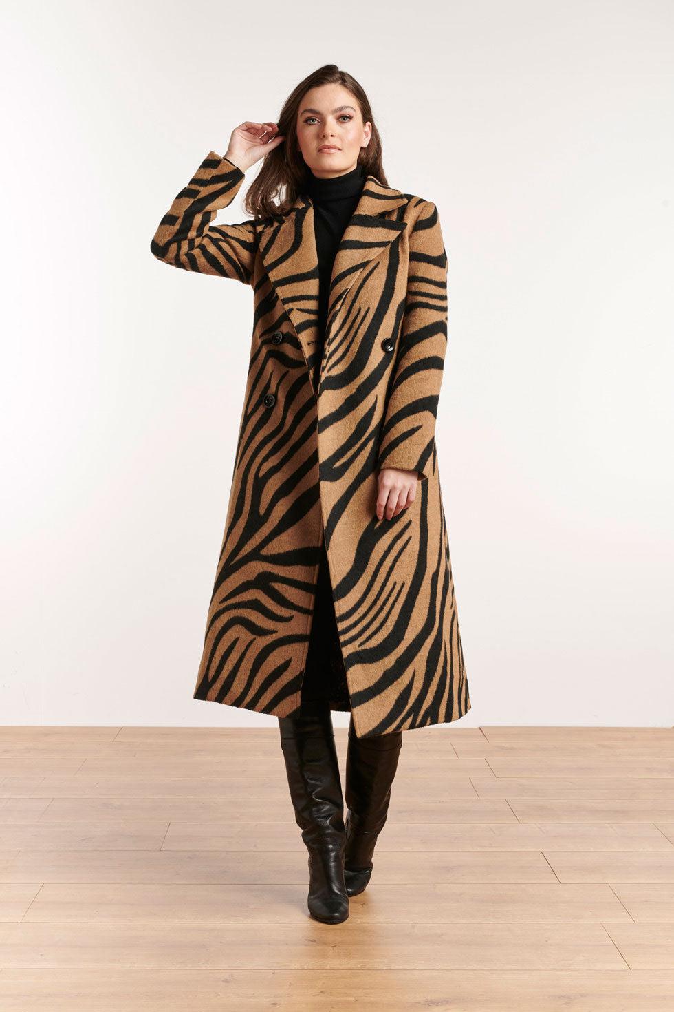 22568 Lange Jas Zebra Print