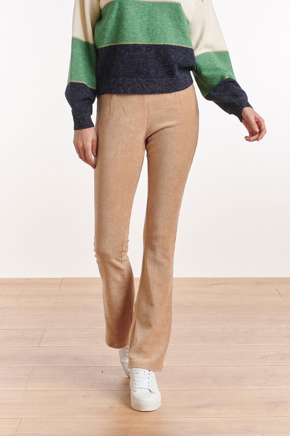 22606 Stretch Broek Rib Beige