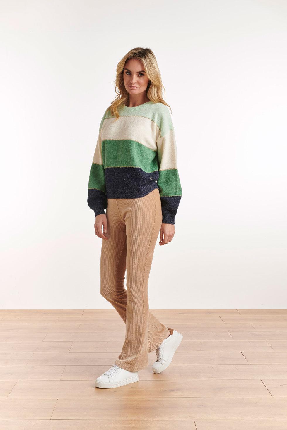 22606 Stretch Broek Rib Beige