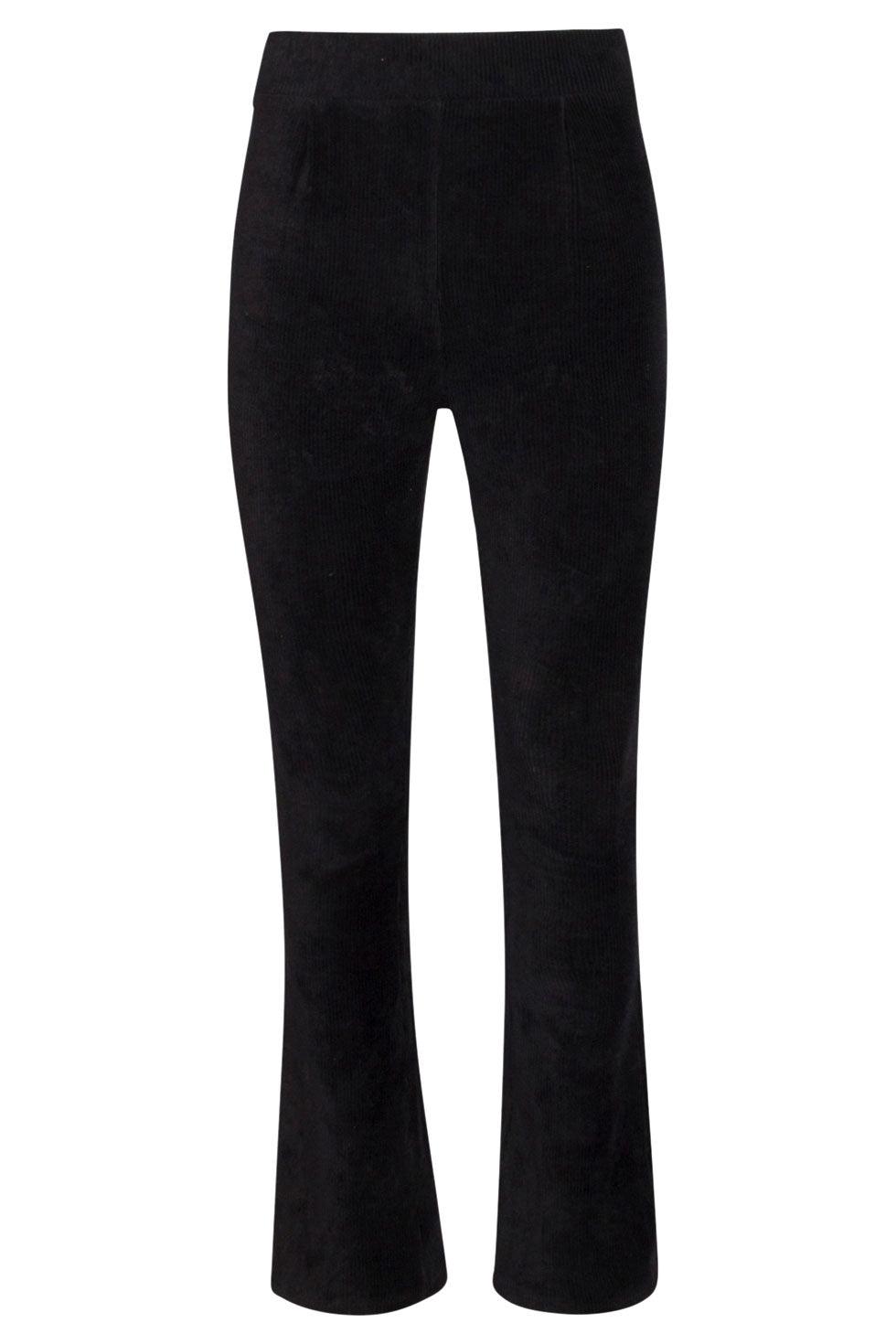 22606 Stretch Broek Rib Zwart