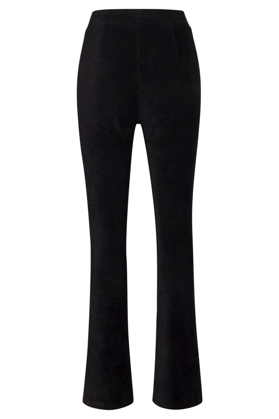 22606 Stretch Broek Rib Zwart