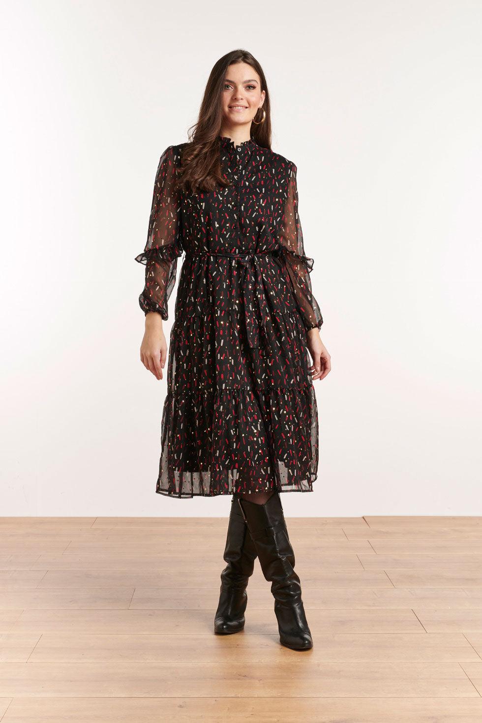 22620 Chiffon Jurk Folie