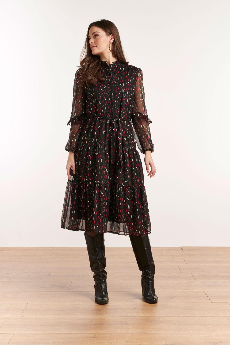 22620 Chiffon Jurk Folie