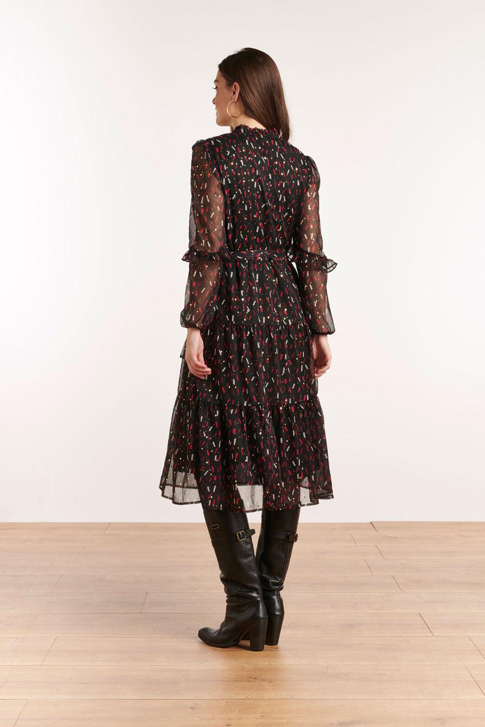 22620 Chiffon Jurk Folie