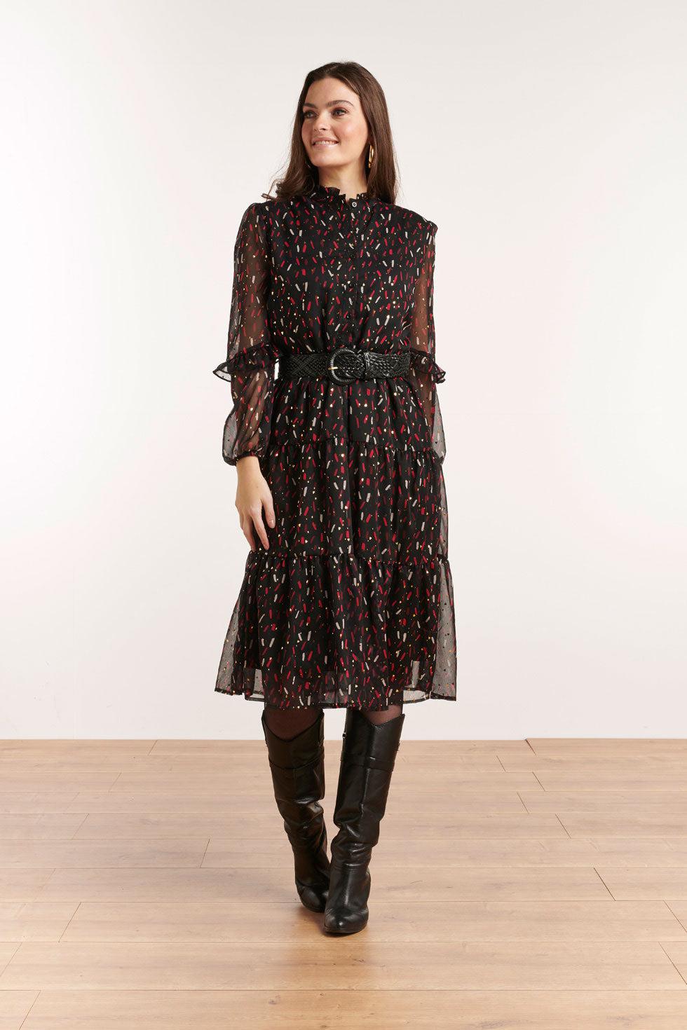 22620 Chiffon Jurk Folie