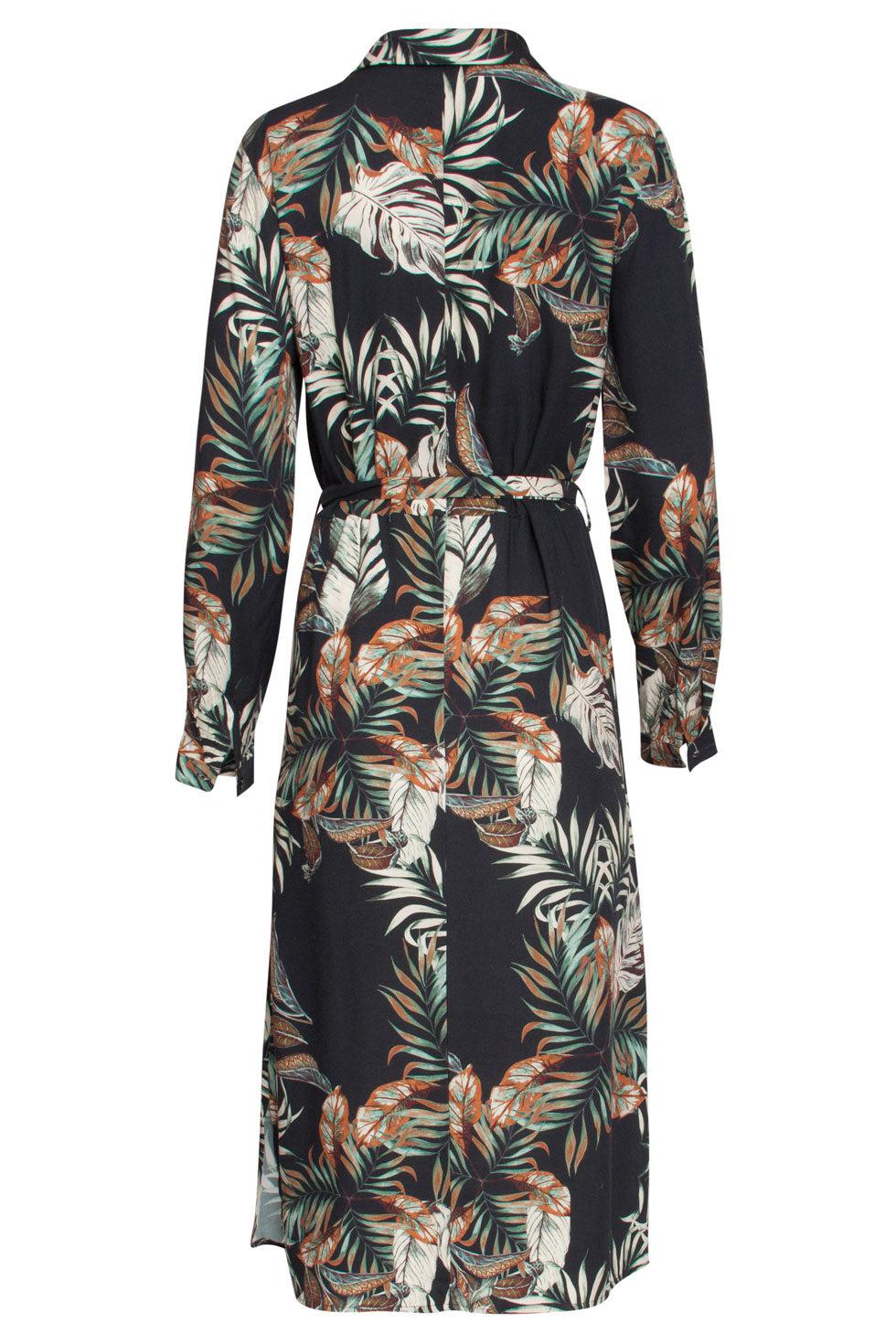 22651 Blousejurk Print Bladeren