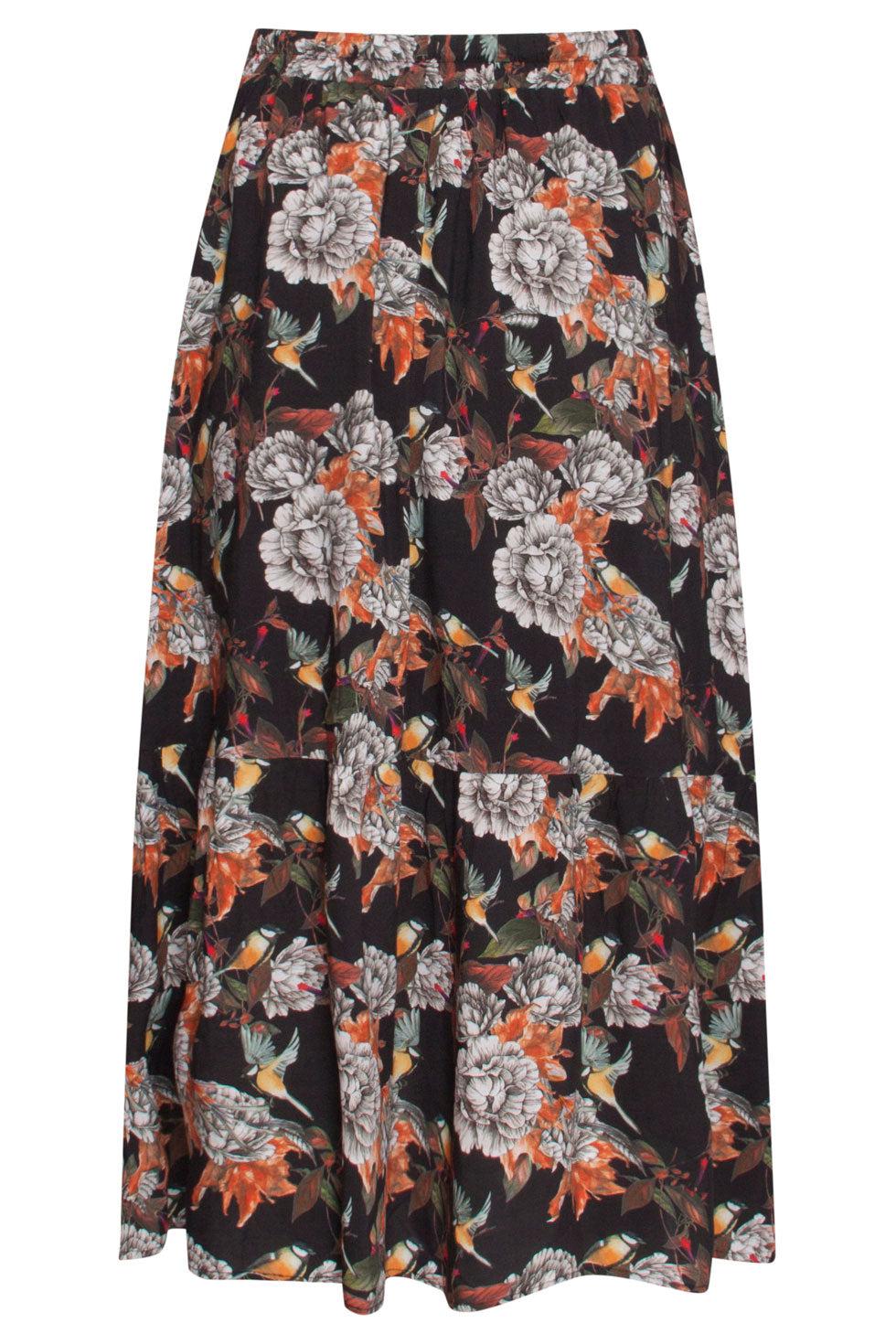 22653 Maxi Rok Herfst Print