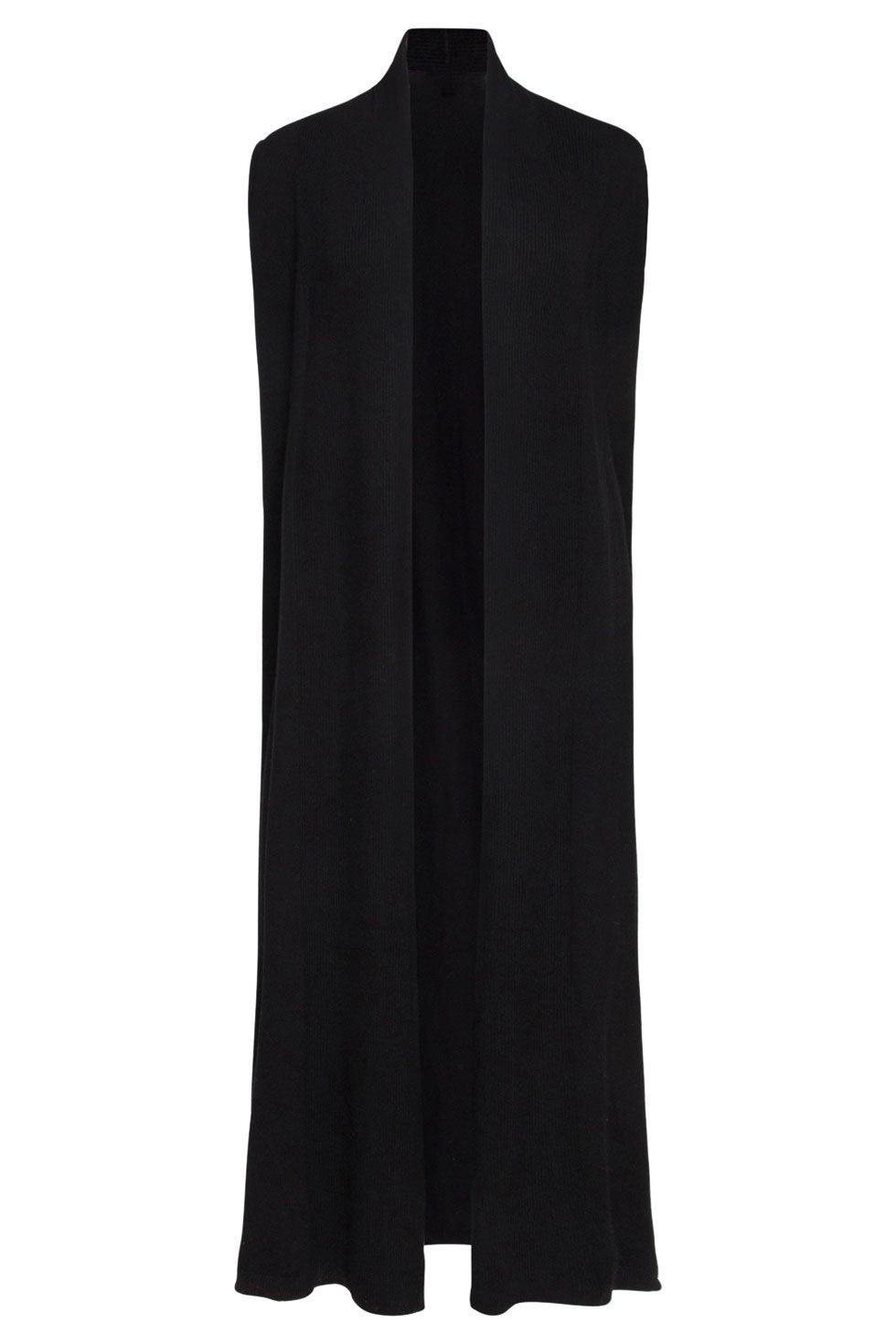 22662 Mouwloos Vest Gebreid Zwart