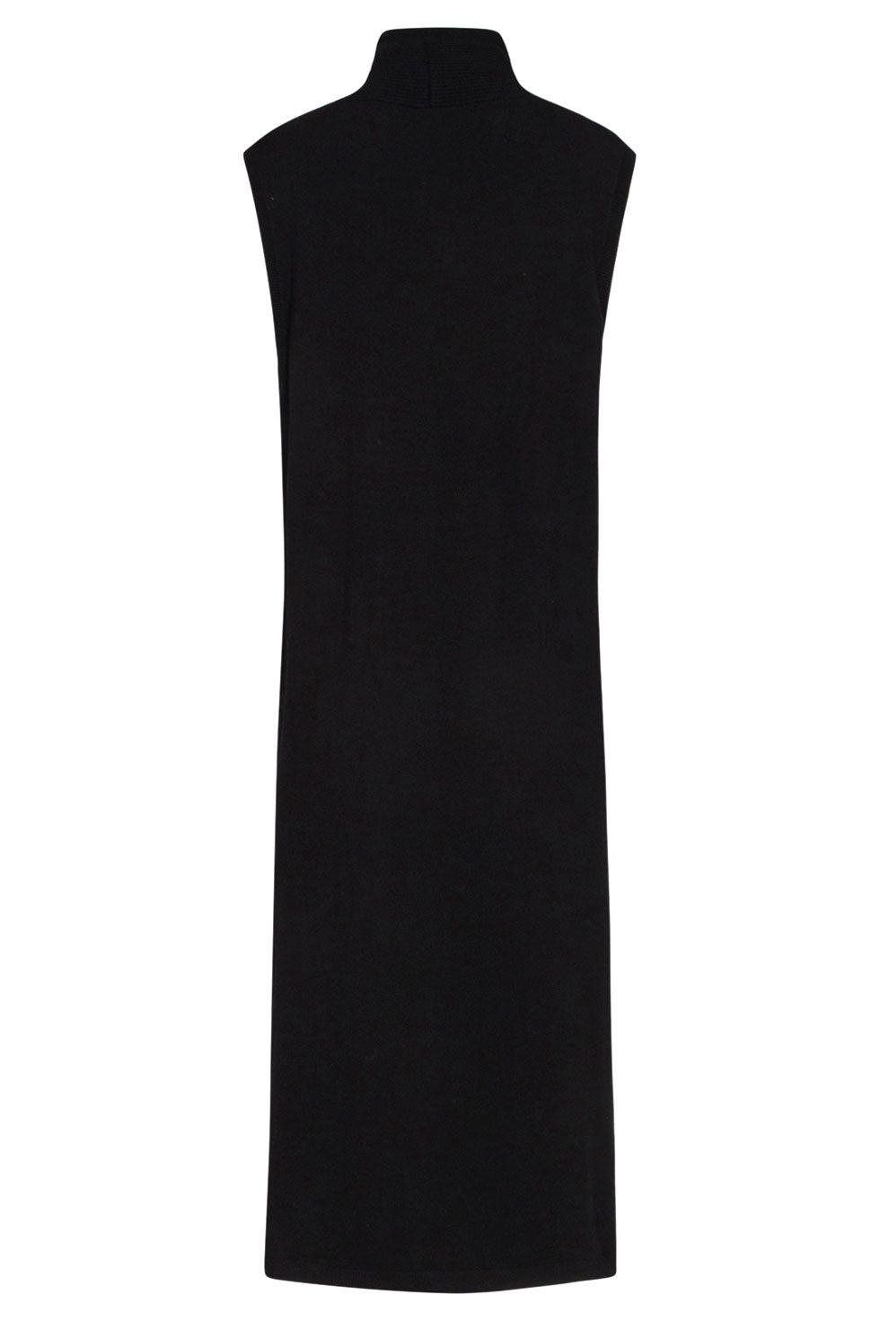22662 Mouwloos Vest Gebreid Zwart