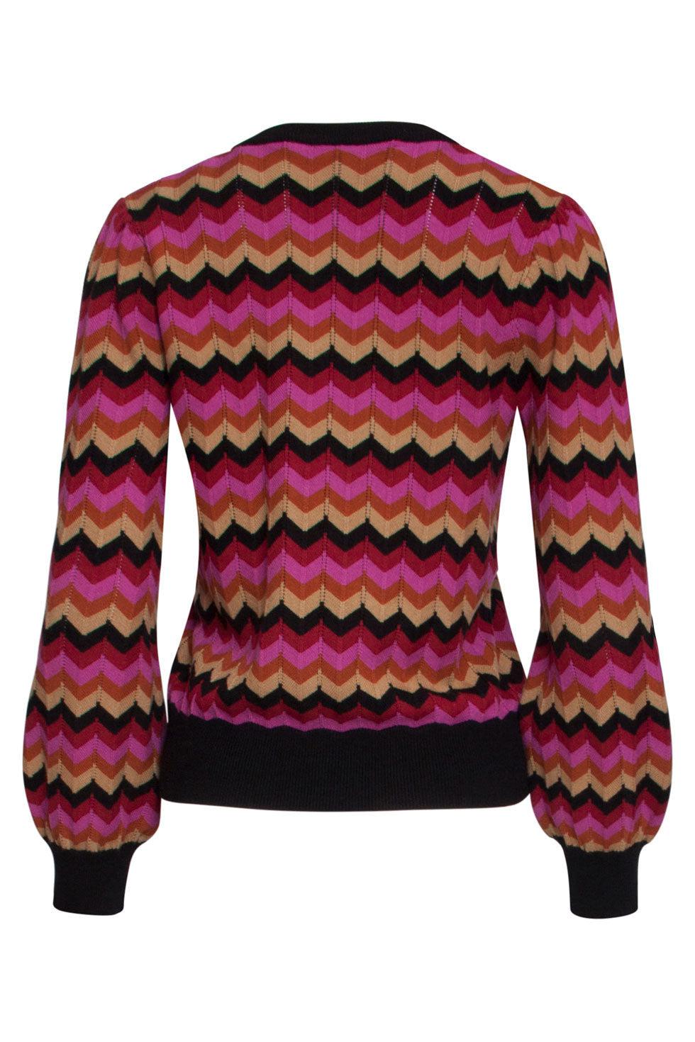 22682 Trui Zigzag Lange Pofmouwen