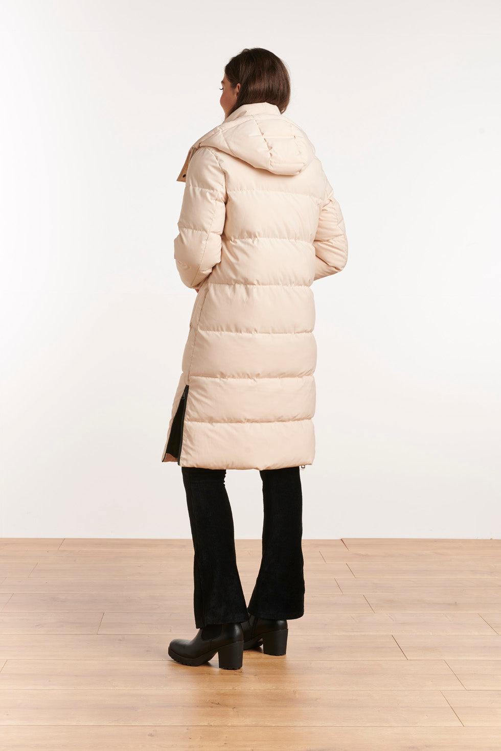 22748 Gewatteerde Jas Halflang Beige