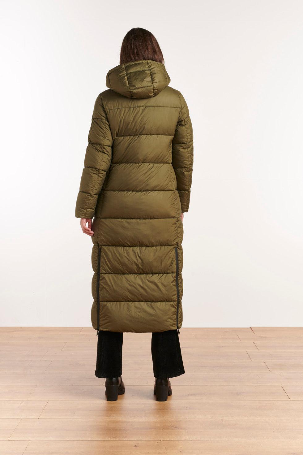 22749 Gewatteerd Jas Lang Groen