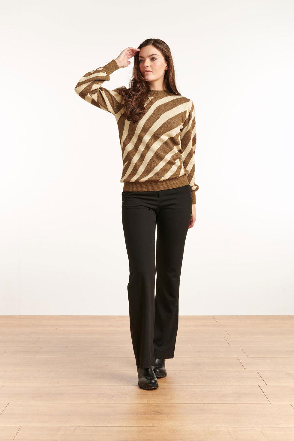 22750 Zebra Trui Pofmouw Lurex