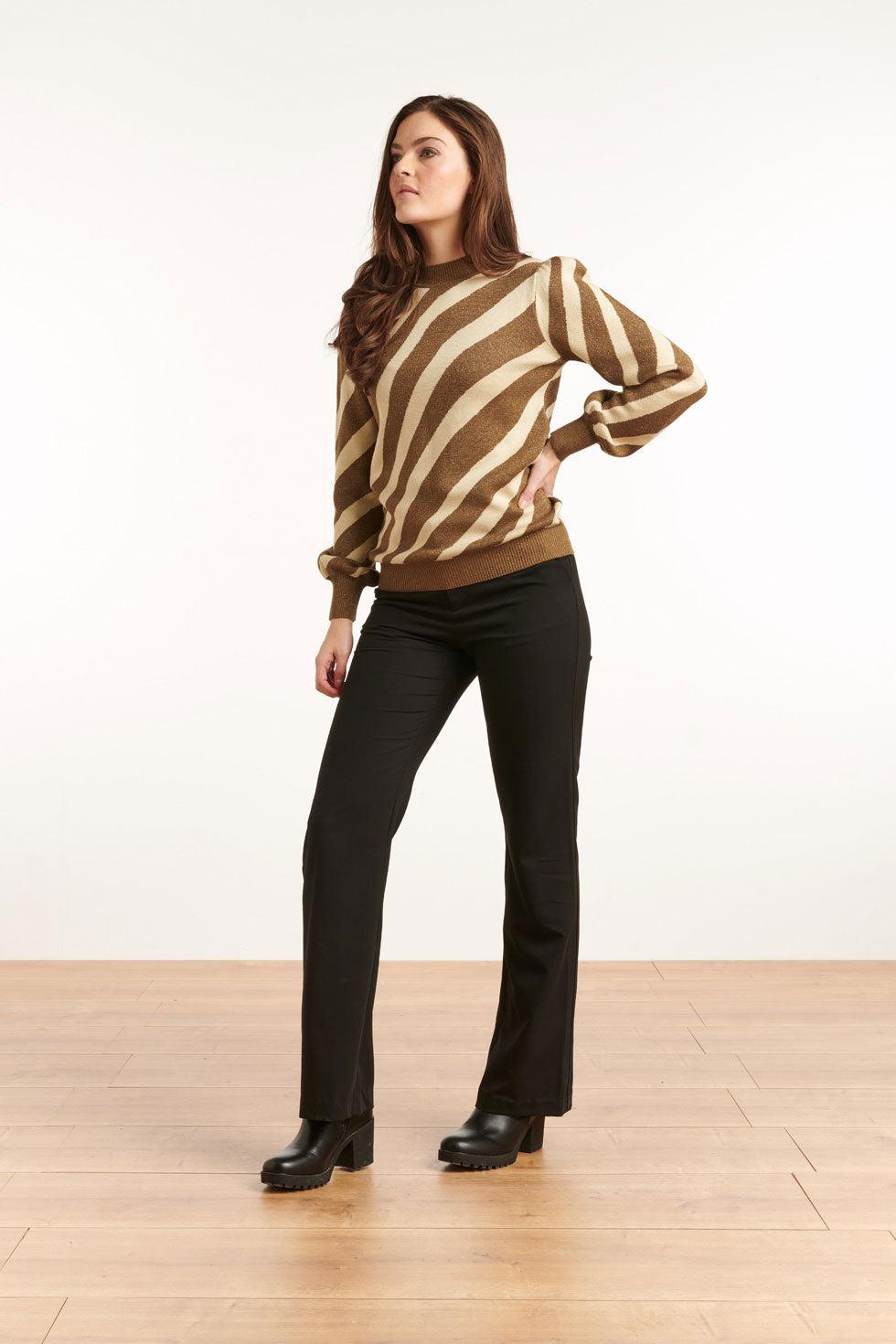 22750 Zebra Trui Pofmouw Lurex