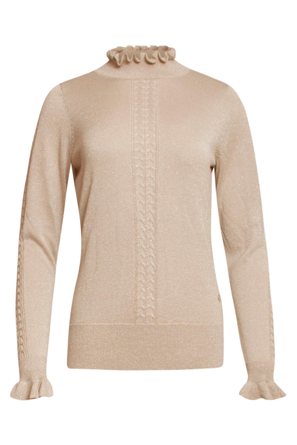 22851 Coltrui Met Ruffle En Lurex Sand