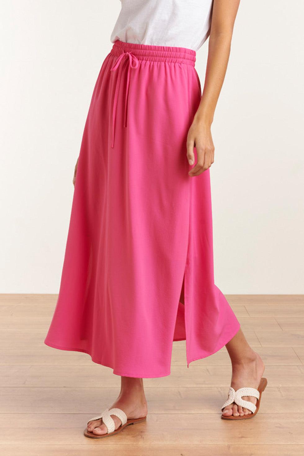23048-420 Damesrok Met Zijsplitde | Pink