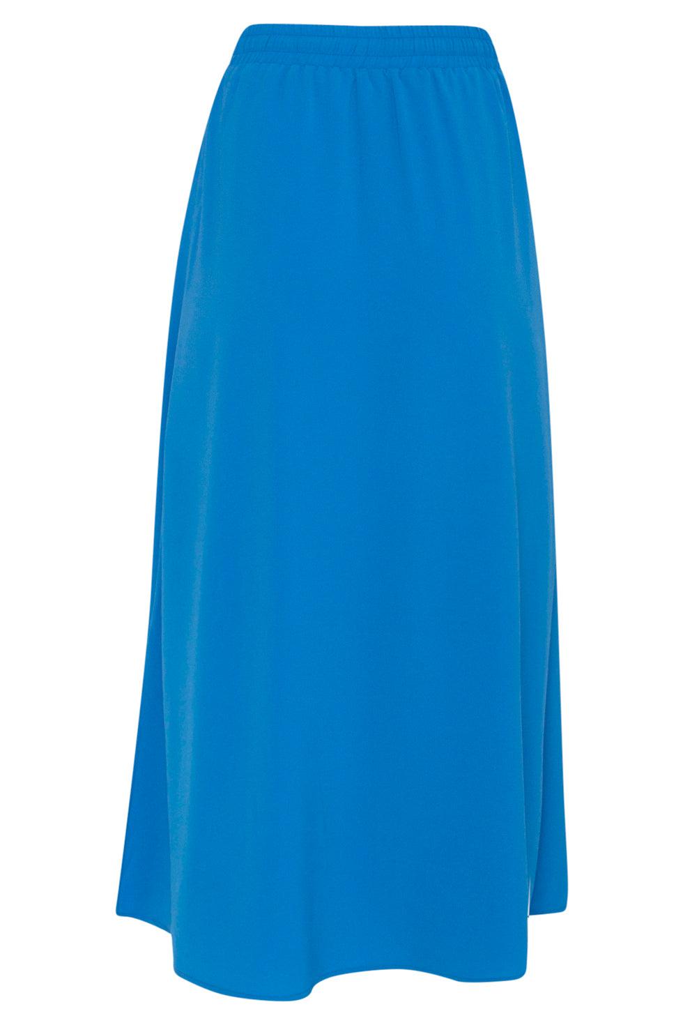 23048-625 Midi Damesrok Met Zijsplit | Blue