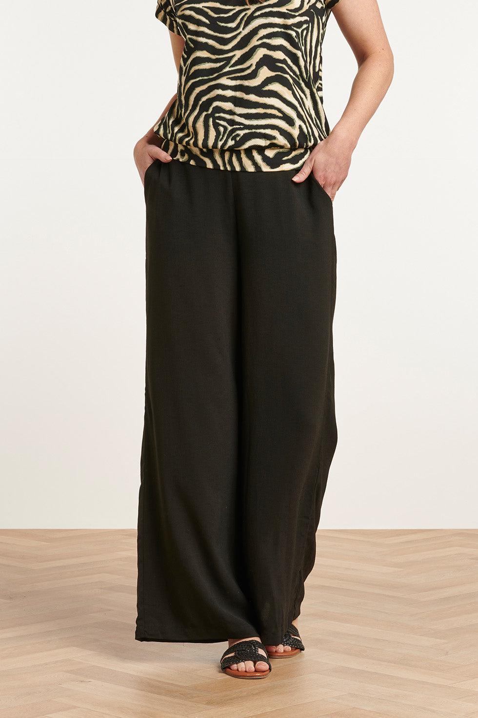 23049-999 Broek Met Hoge Taille E | Black