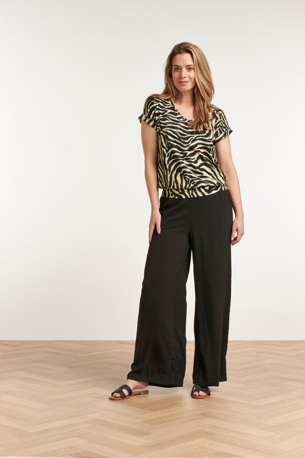 23049-999 Broek Met Hoge Taille E | Black