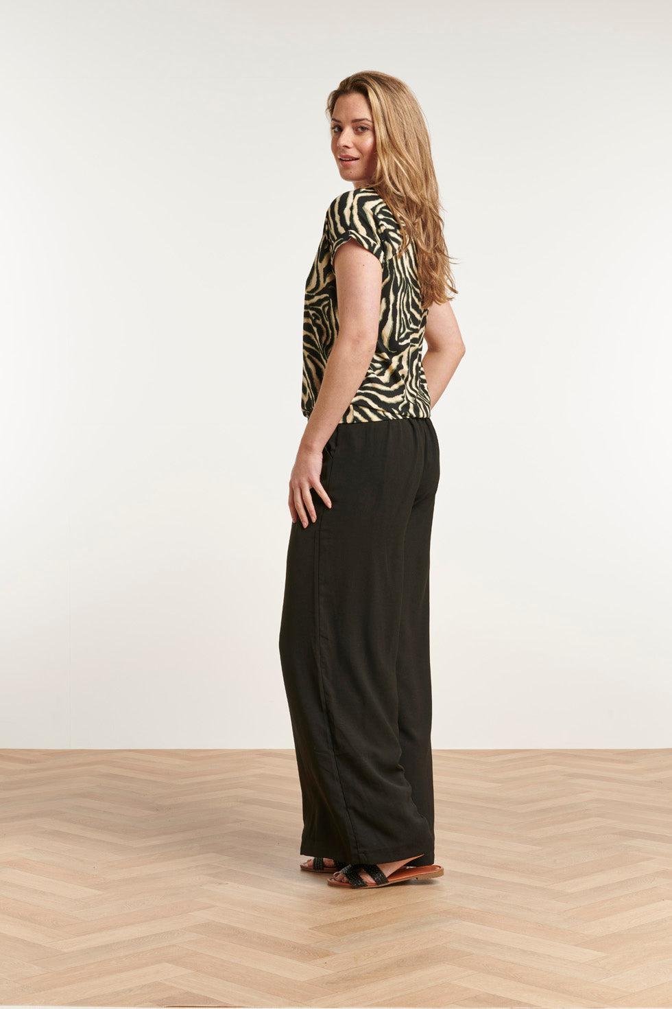 23049-999 Broek Met Hoge Taille E | Black