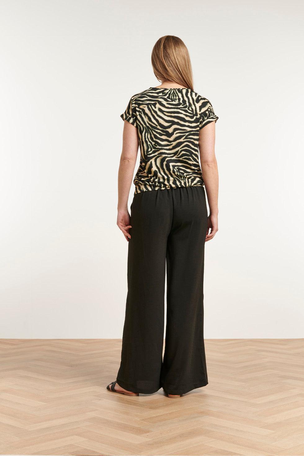 23049-999 Broek Met Hoge Taille E | Black