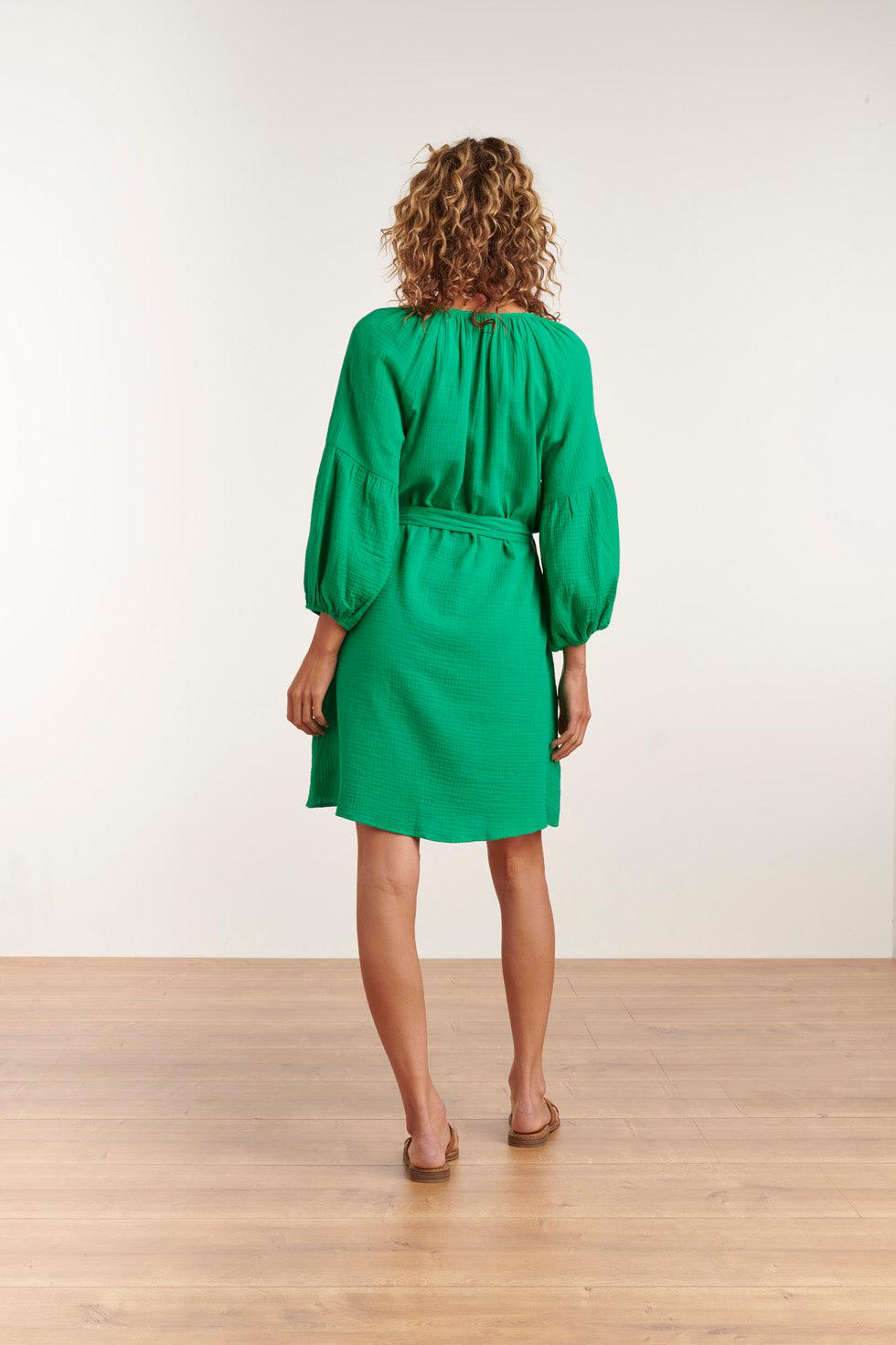 23055-530 Modieuze Casual Zomerjurk | Green