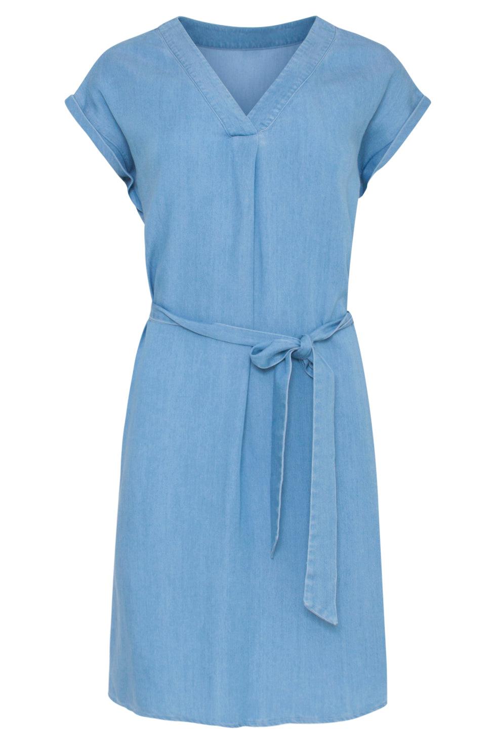 23079 Flexcellence Denim Zomerjurk Metv-Hals | Medium Blue Denim