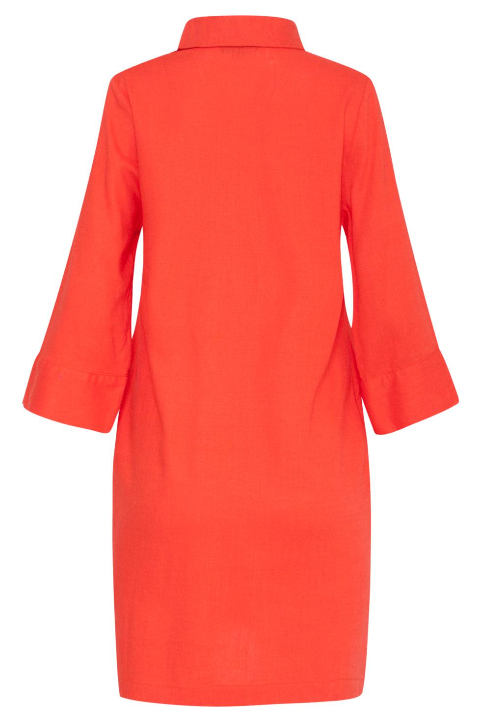 23080-250 Stijlvolle Kraagjurk Voor Vrouwen | Orange