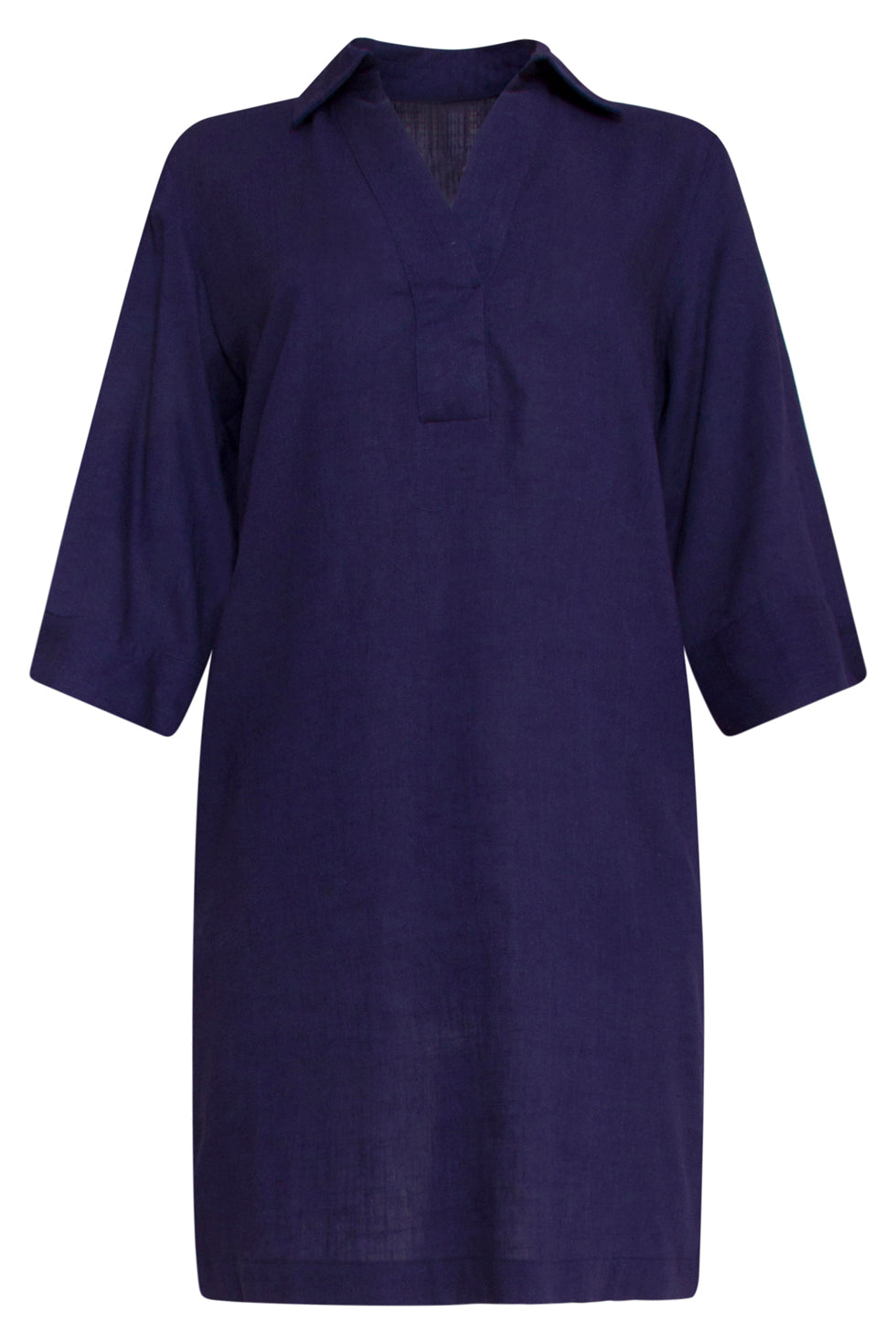 23080-675 Zomerse Kraag Naar Beneden Vrouwenjurk | Navy