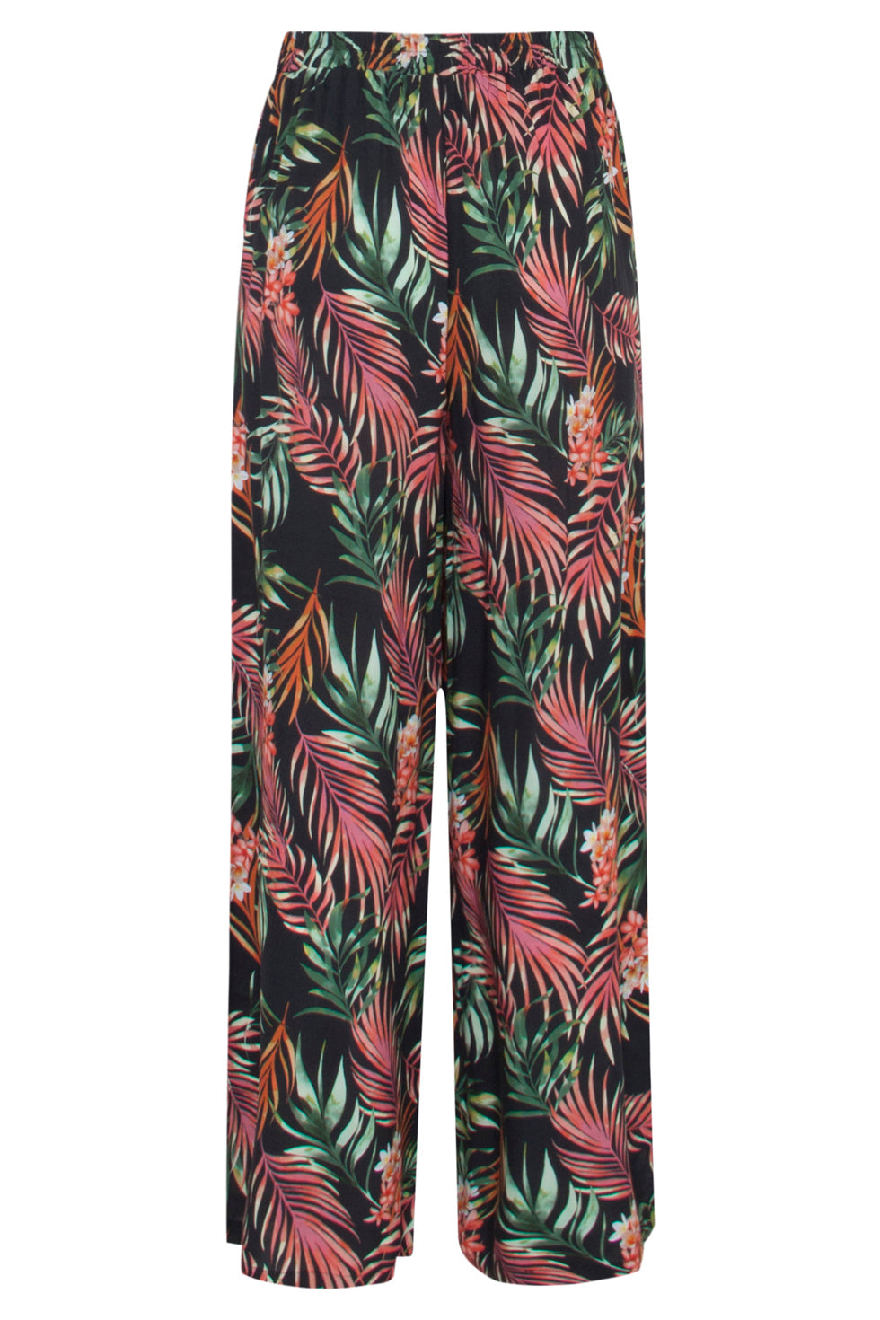 23110 Women's Summer Browse Print Loose Fit Pants | Black - Muticolour