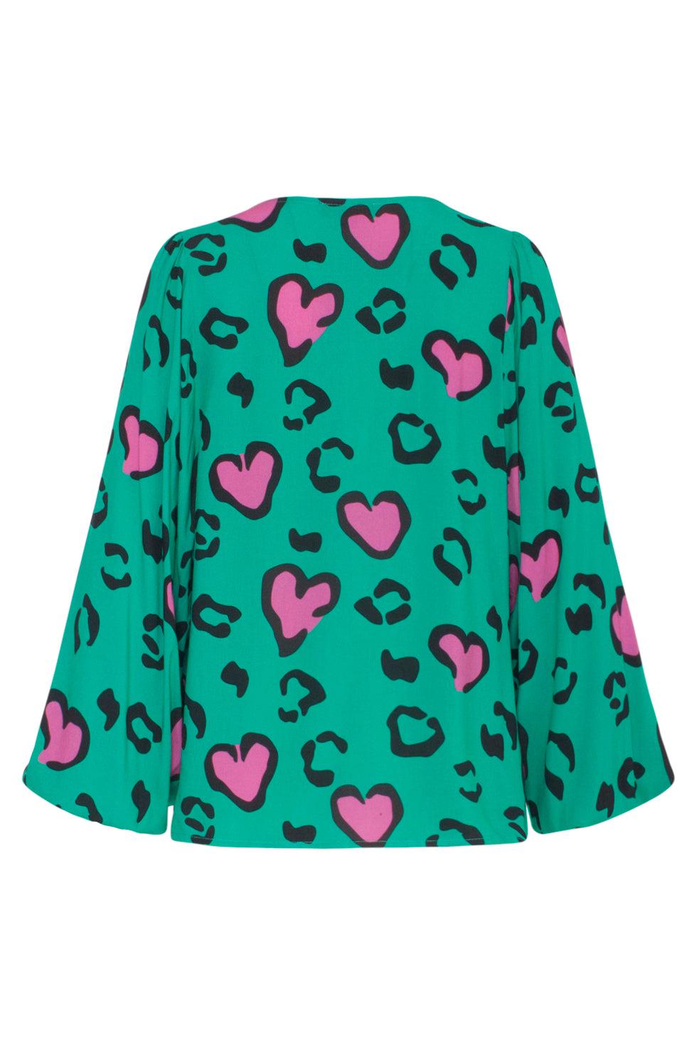 23133 Losvallende Hartjes Topgreen-Pink | Green - Pink