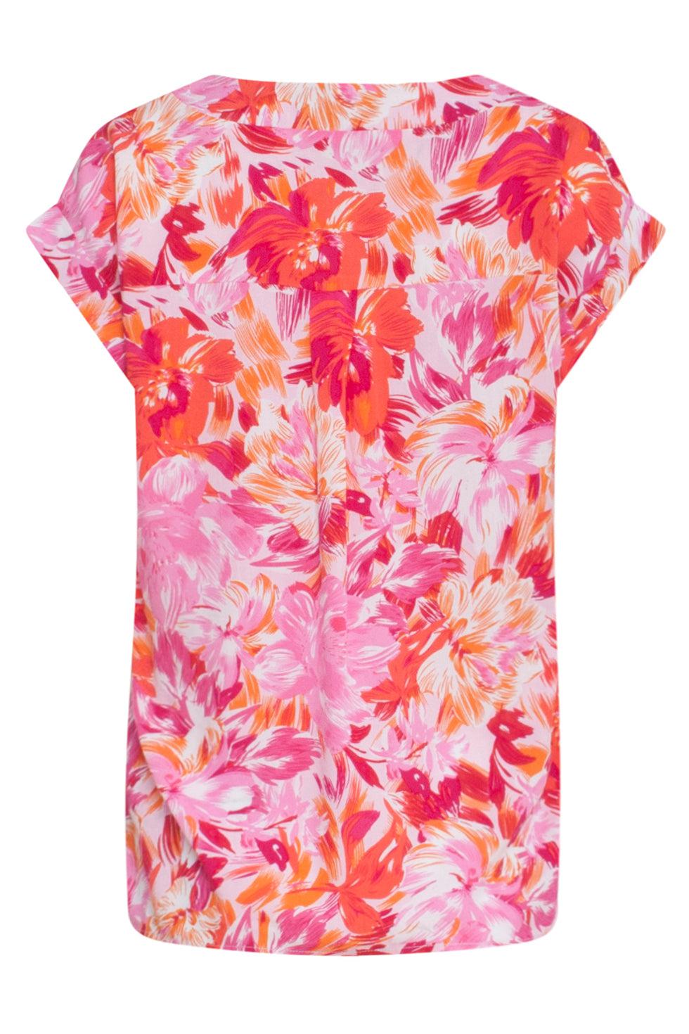 23308 Zomer Top Met Bloemenprint 100% Rayon | Muticolour