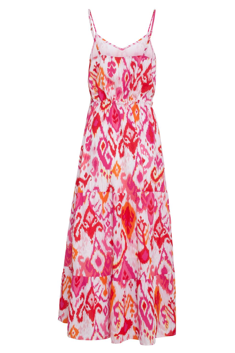 23309 Te Aztec Maxi Zomer Jurk | Muticolour