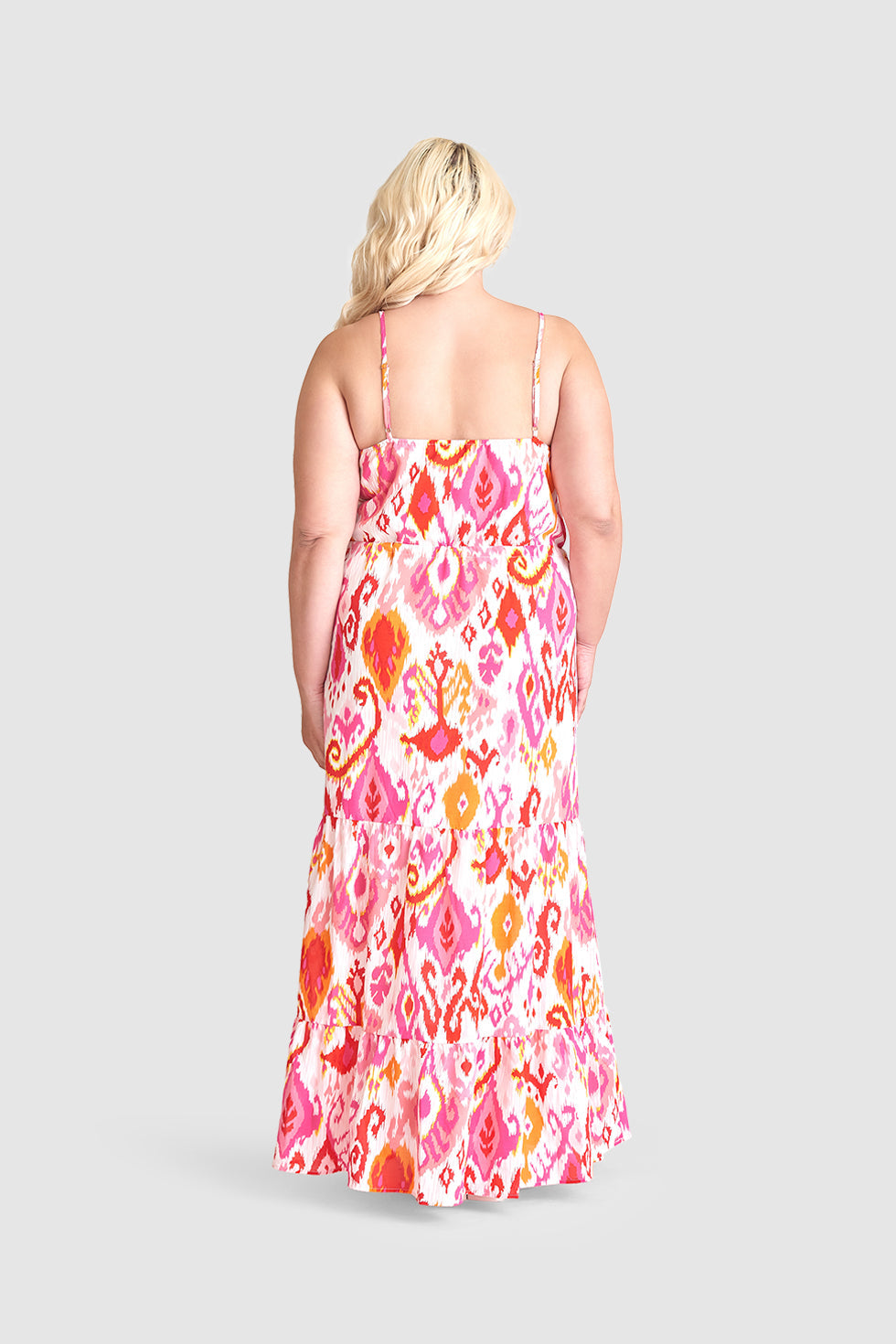 23309 Te Aztec Maxi Zomer Jurk | Muticolour