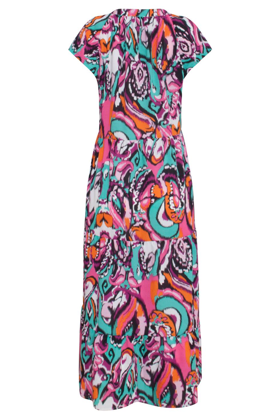 23327 Losvallende Zomerjurk Met Grafische Print | Muticolour