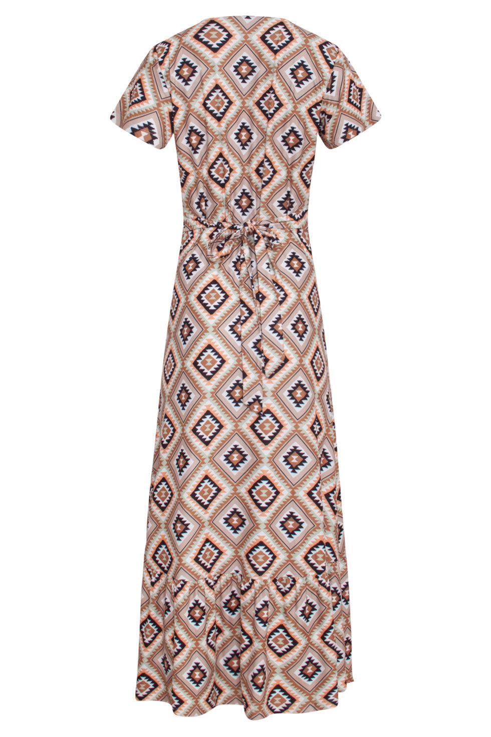 23335 Zomer Jurk Met Grafische Print | Muticolour