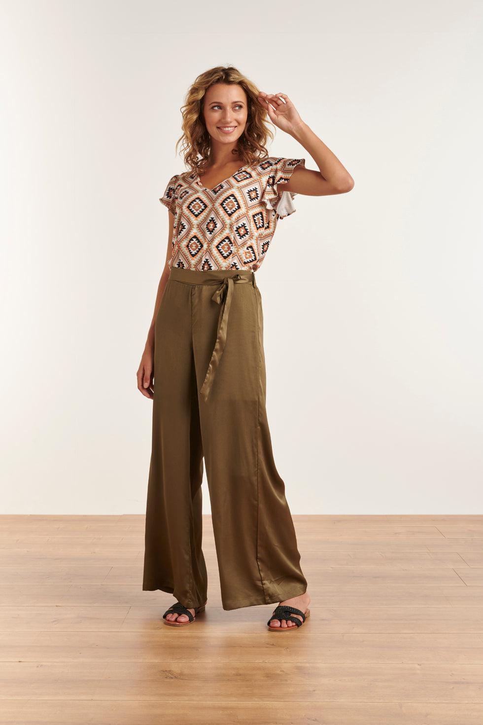 23336 Zomer Top Met Grafische Print | Muticolour