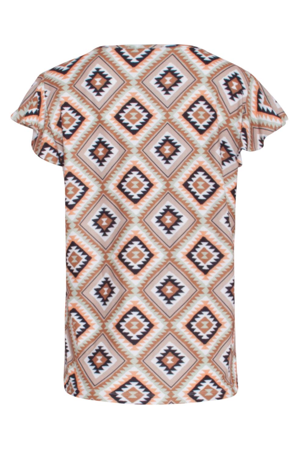 23336 Zomer Top Met Grafische Print | Muticolour