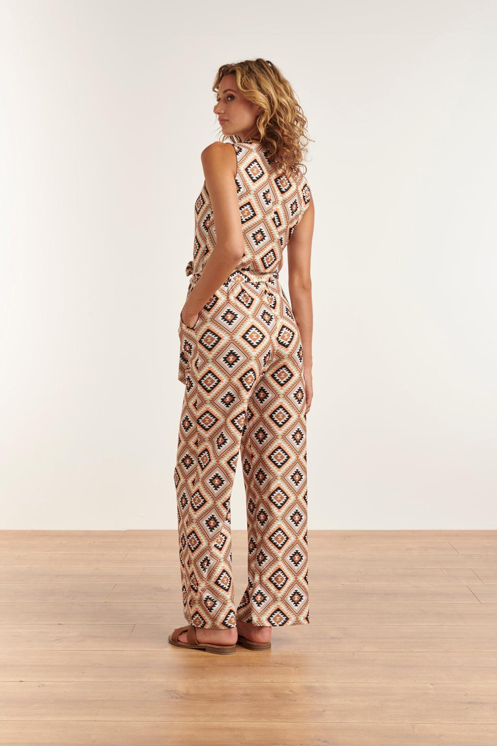 23337 Jumpsuit Met Grafische Print | Muticolour