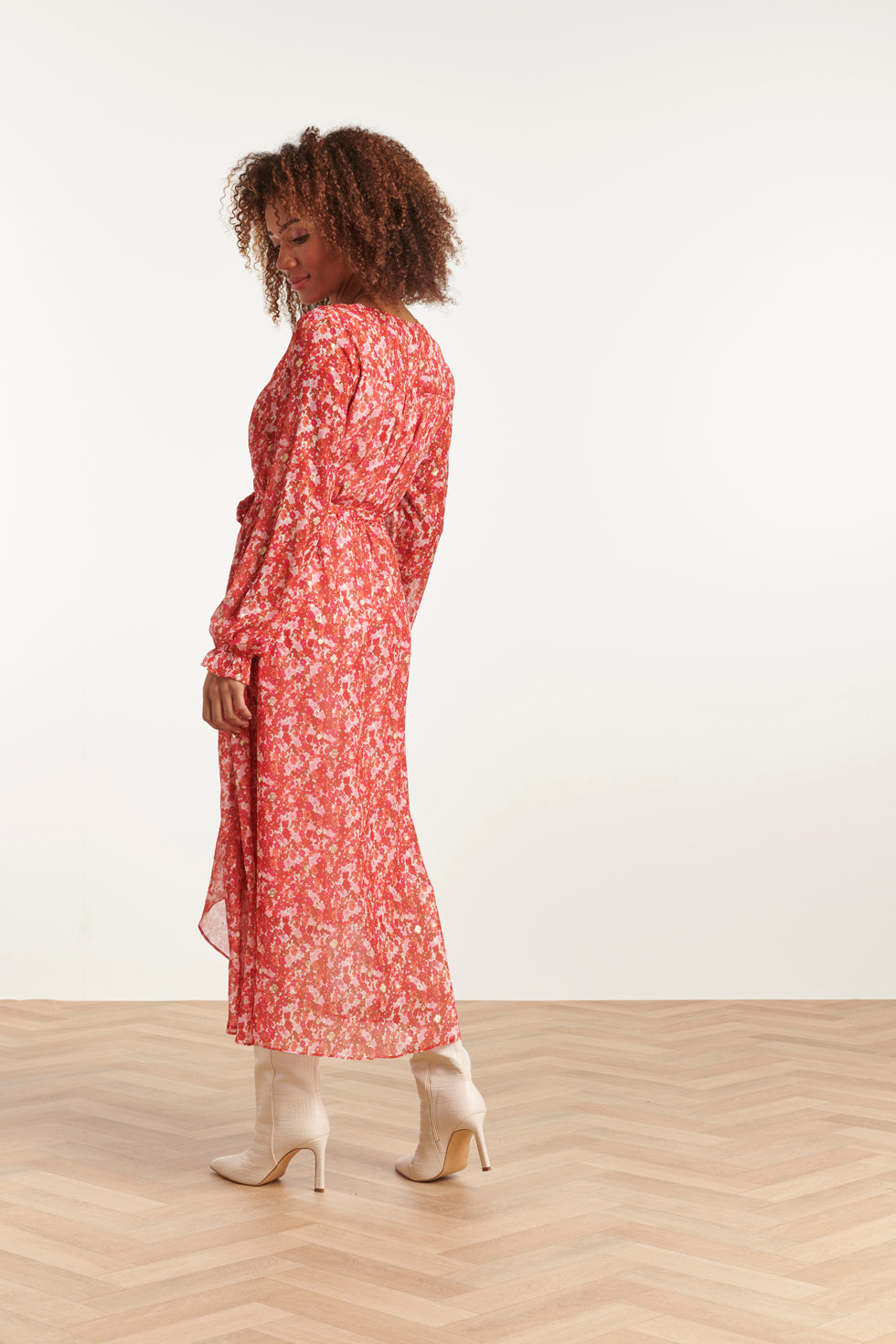 23504 Dames Ditsy Bloemenprint Wikkeljurk | Muticolour