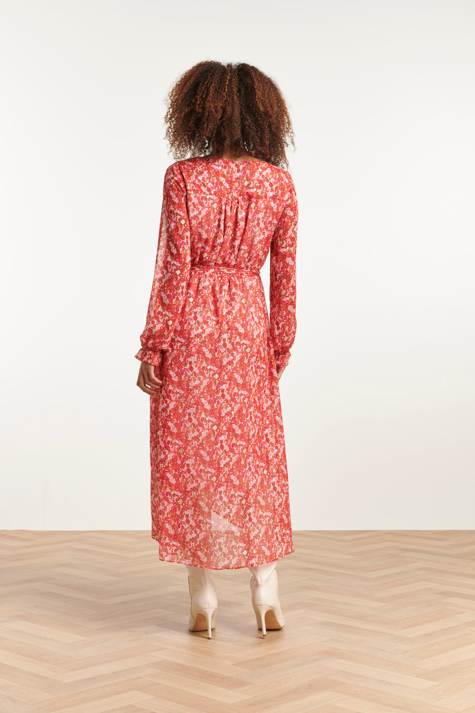 23504 Dames Ditsy Bloemenprint Wikkeljurk | Muticolour