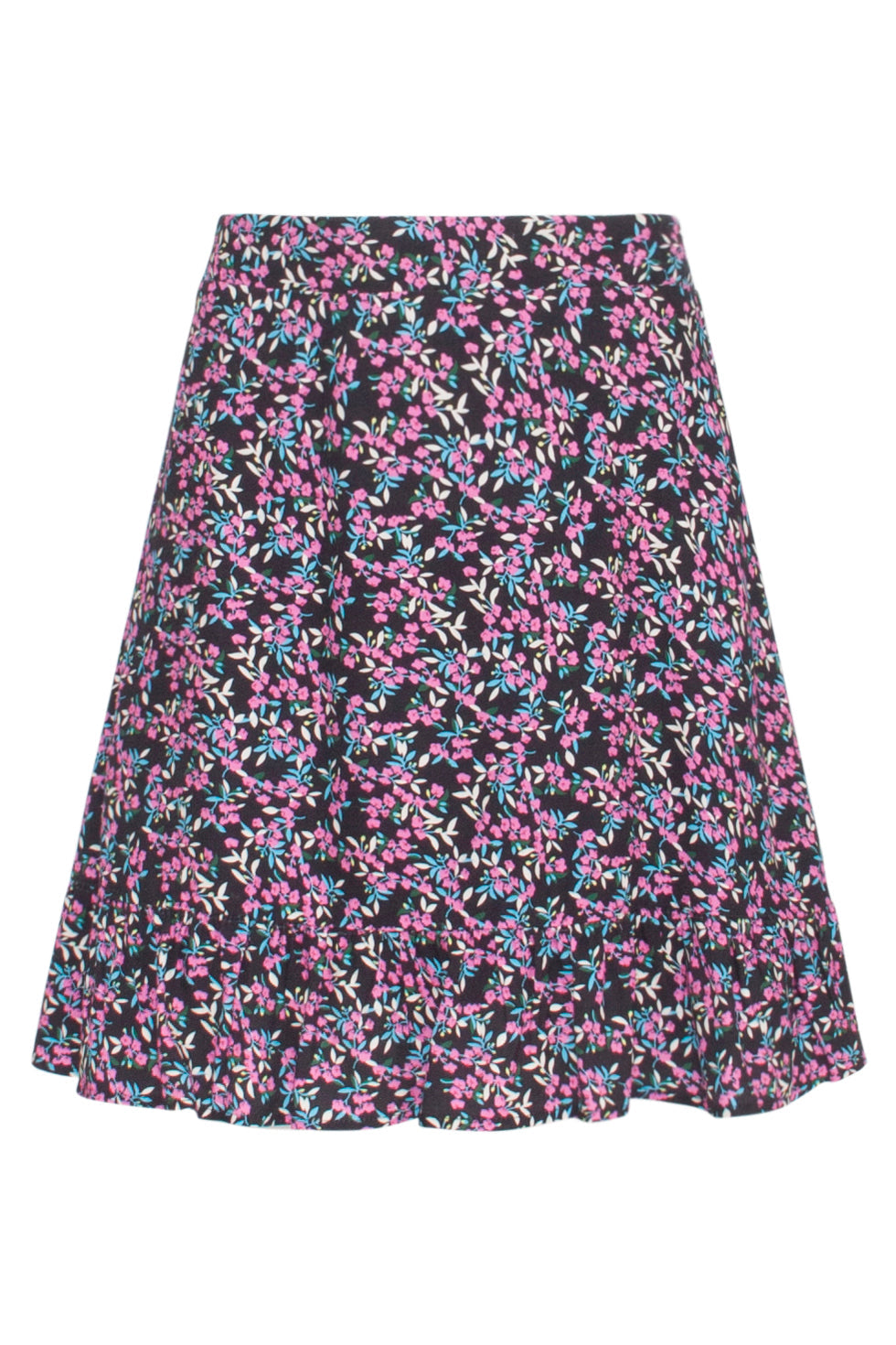 23544 Flowy Rok Ditsy Bloemenprint | Black - Pink