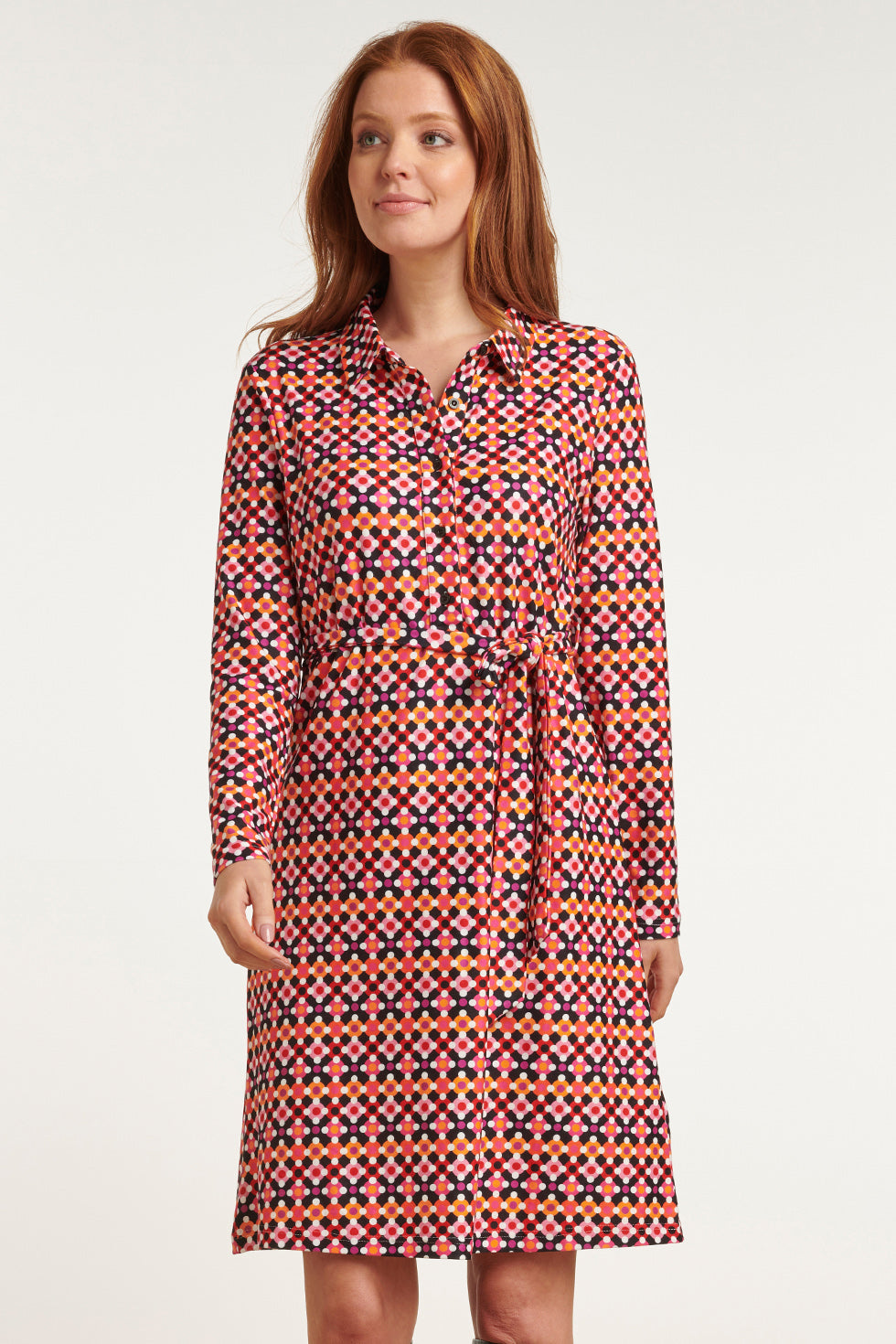 23565 Retro Shirt Jurk | Muticolour