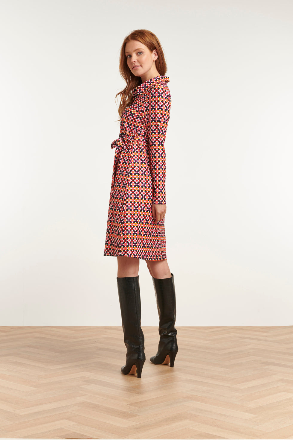 23565 Retro Shirt Jurk | Muticolour