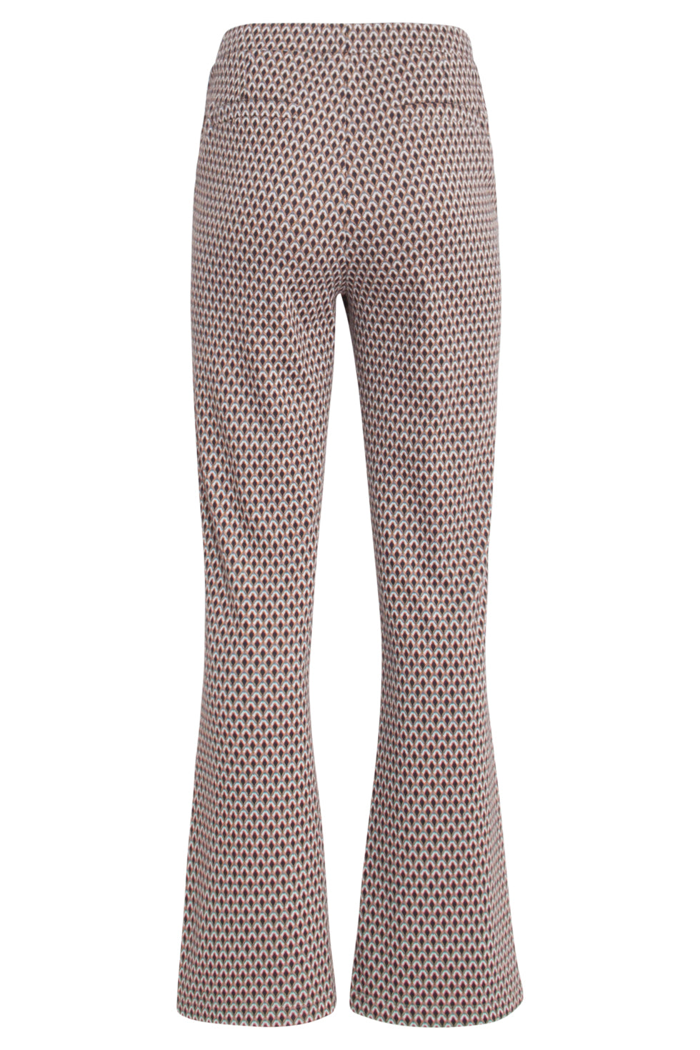 23569 Vintage Flared PantsRetro Neutraal e Print | Black - Brown
